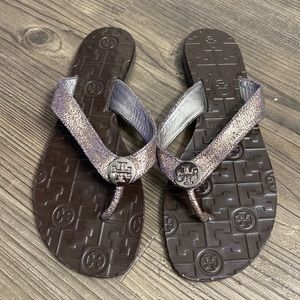 Tory Burch sandals grey size 8.
